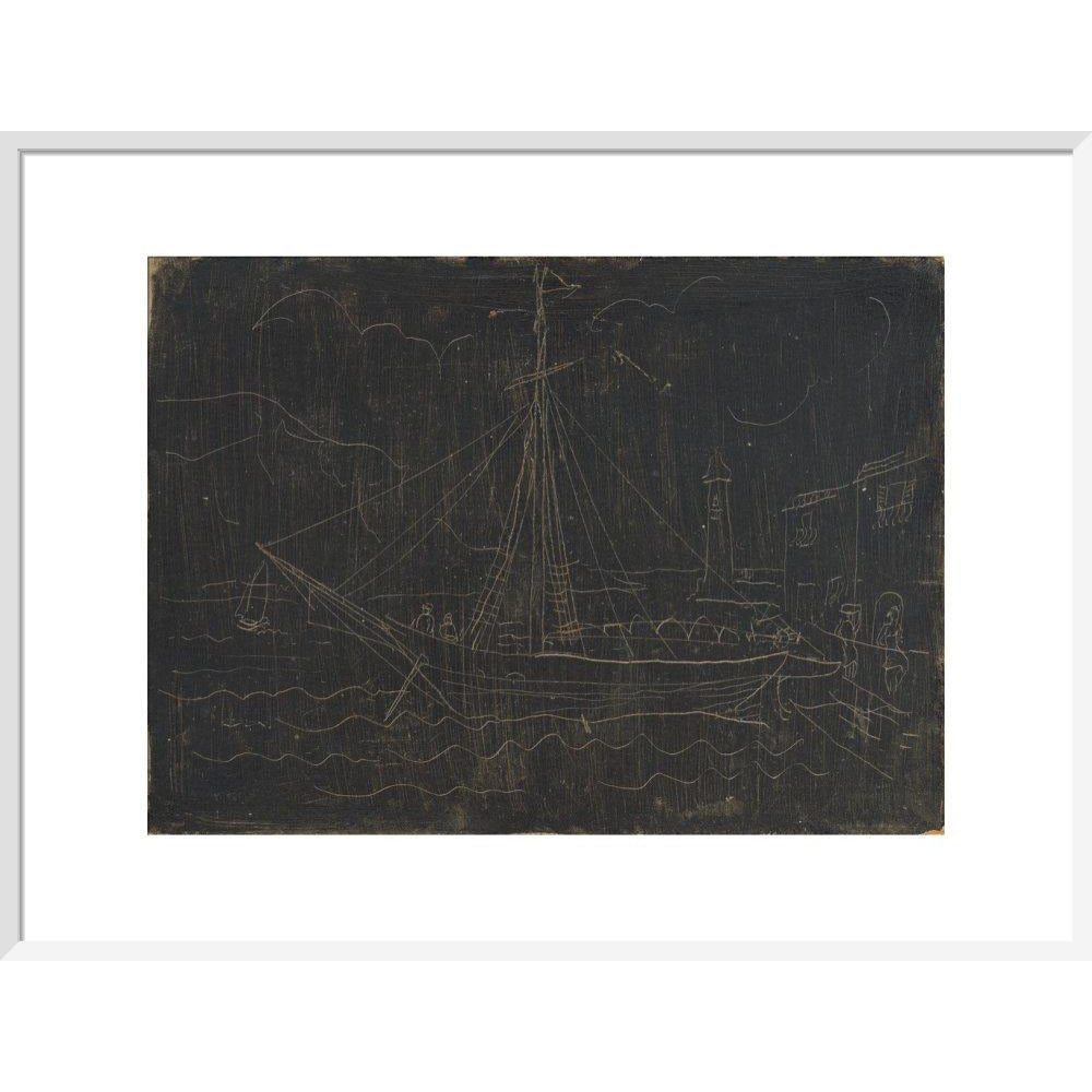 Ship in Harbour - Art print