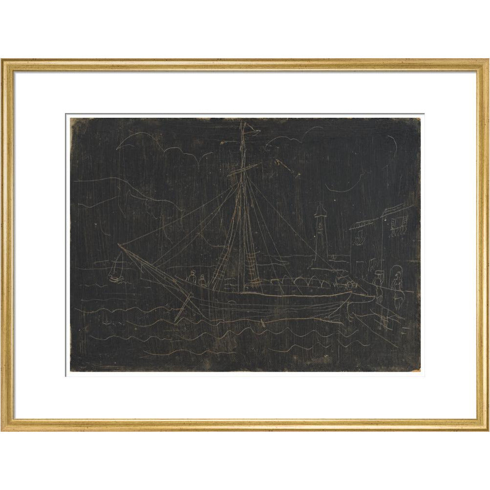 Ship in Harbour - Art print