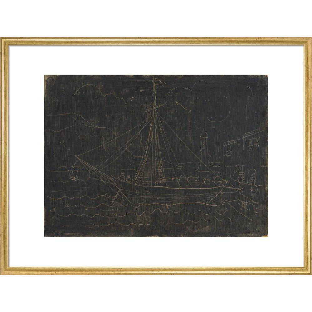 Ship in Harbour - Art print