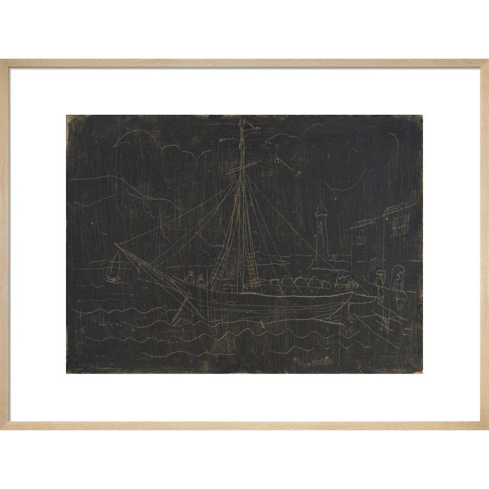 Ship in Harbour - Art print