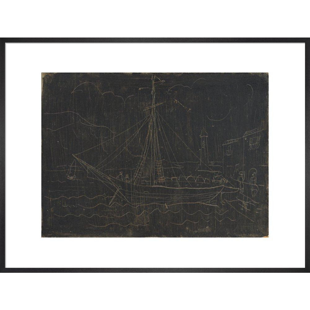 Ship in Harbour - Art print