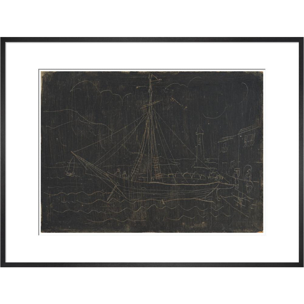 Ship in Harbour - Art print