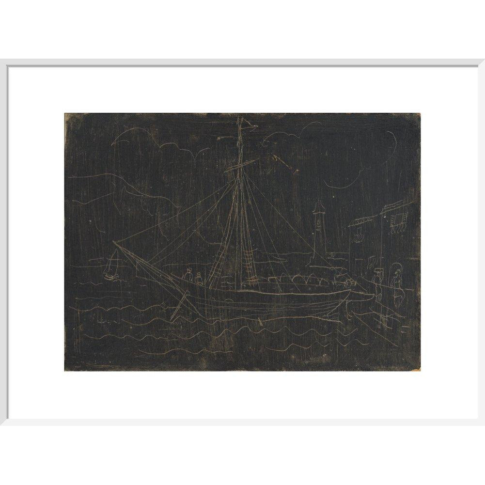 Ship in Harbour - Art print