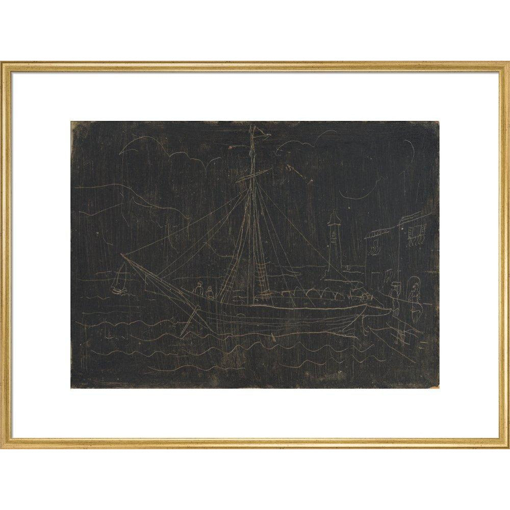 Ship in Harbour - Art print