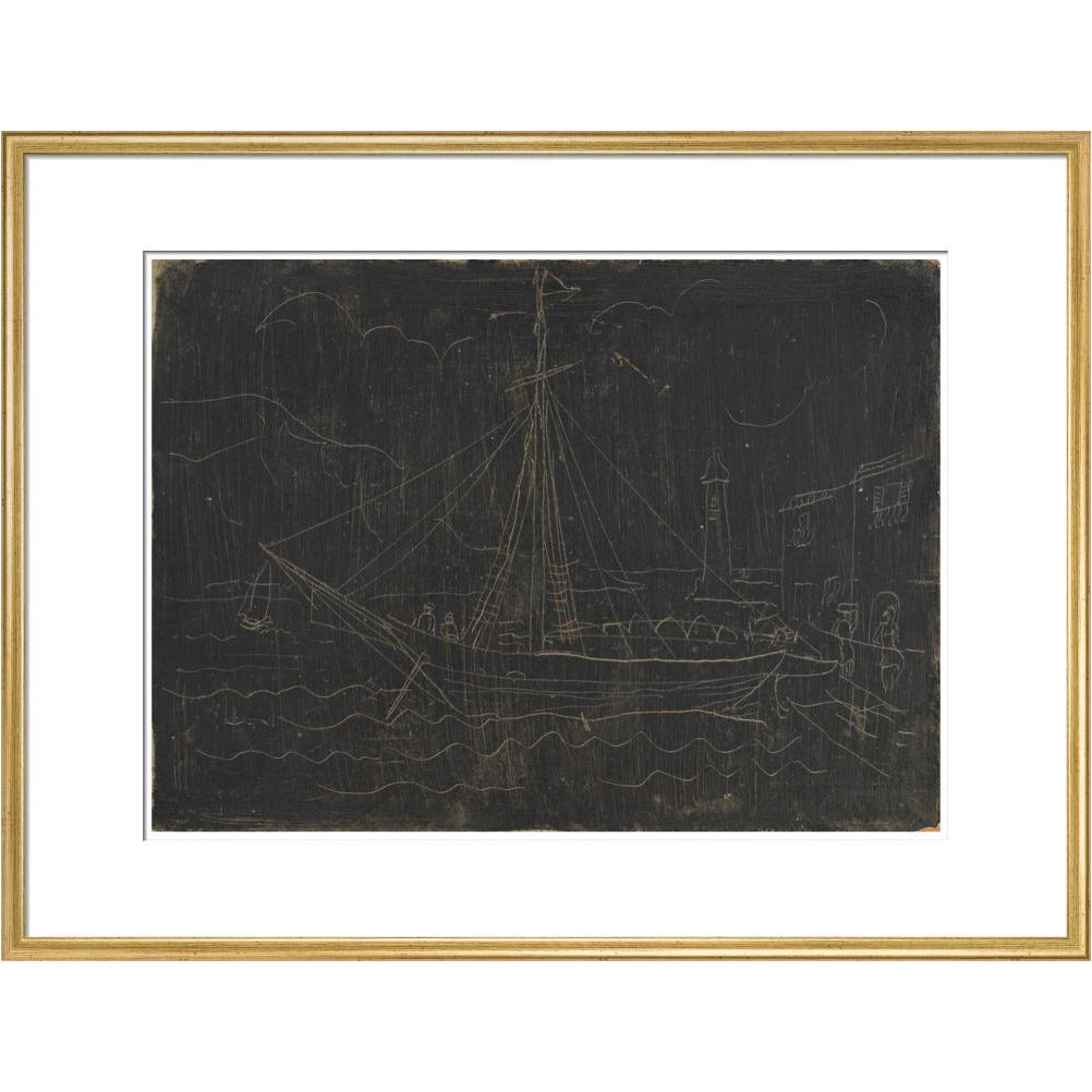Ship in Harbour - Art print