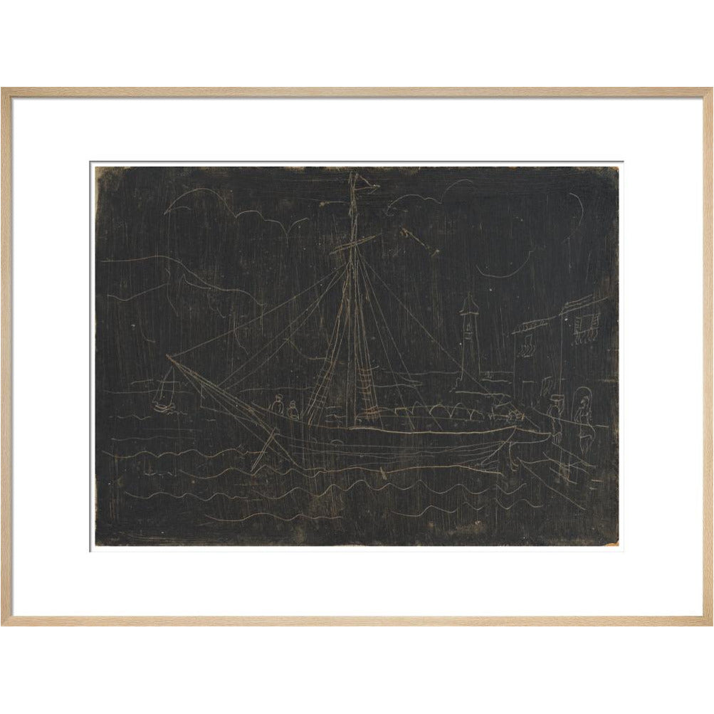 Ship in Harbour - Art print