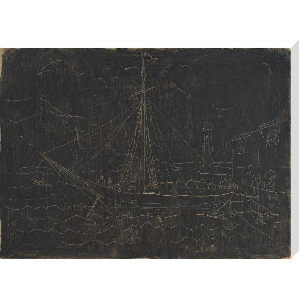 Ship in Harbour - Art print