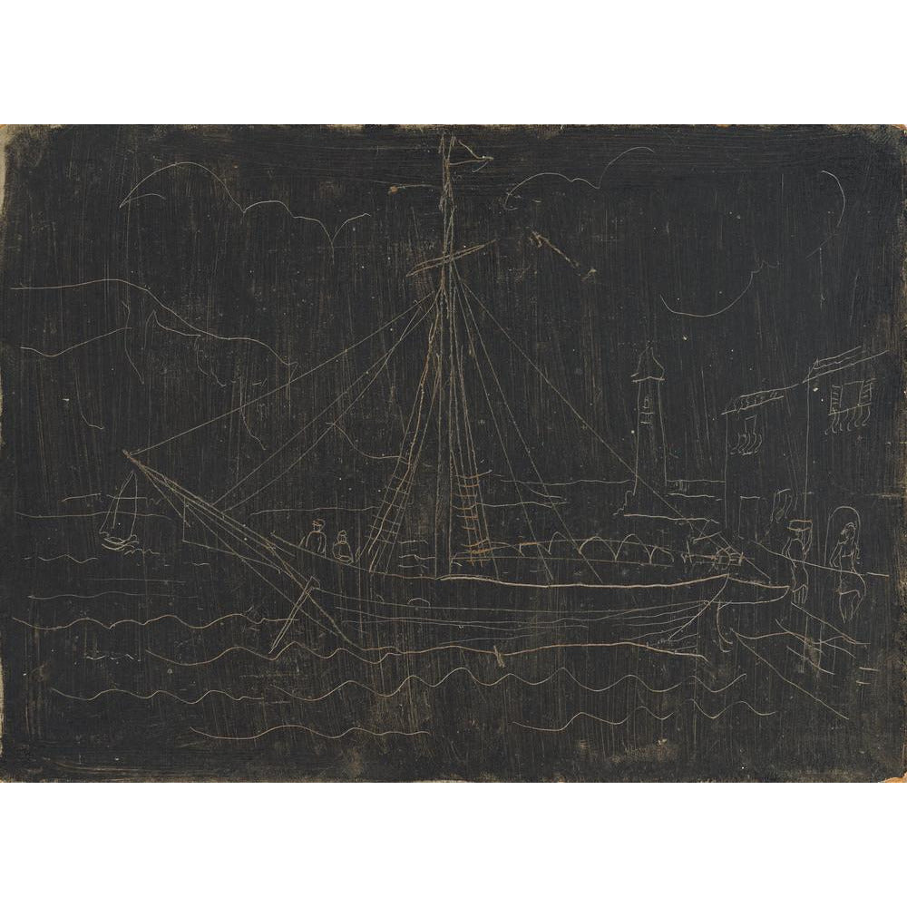 Ship in Harbour - Art print
