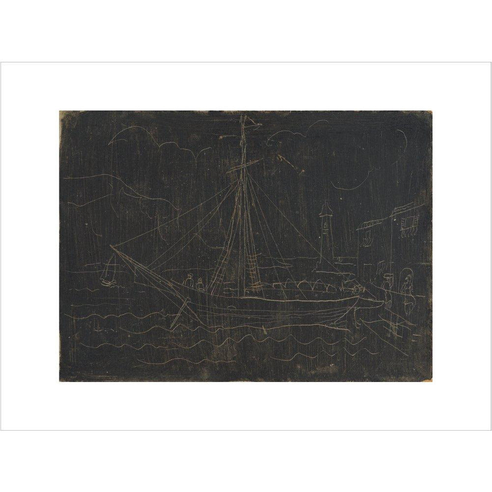 Ship in Harbour - Art print