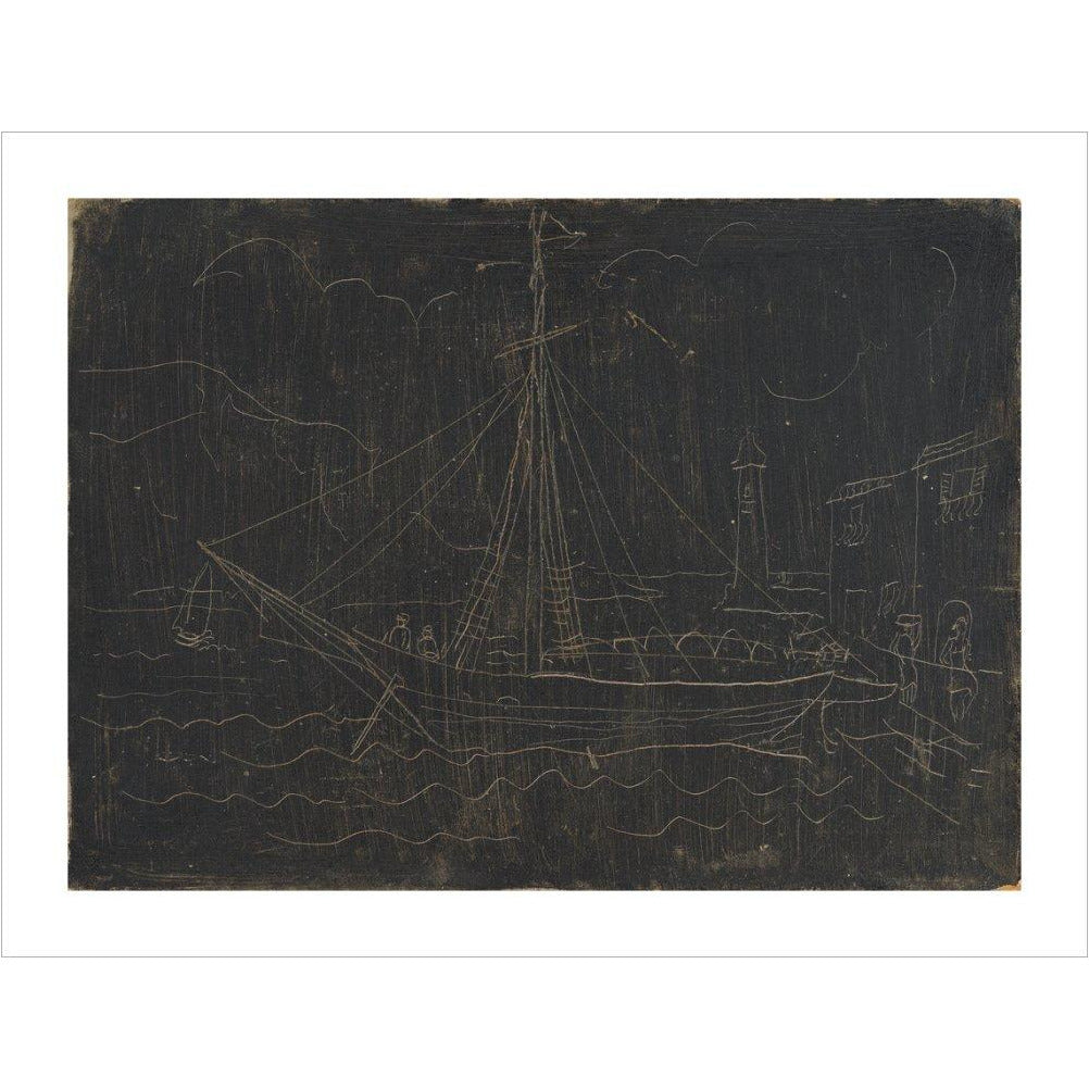 Ship in Harbour - Art print