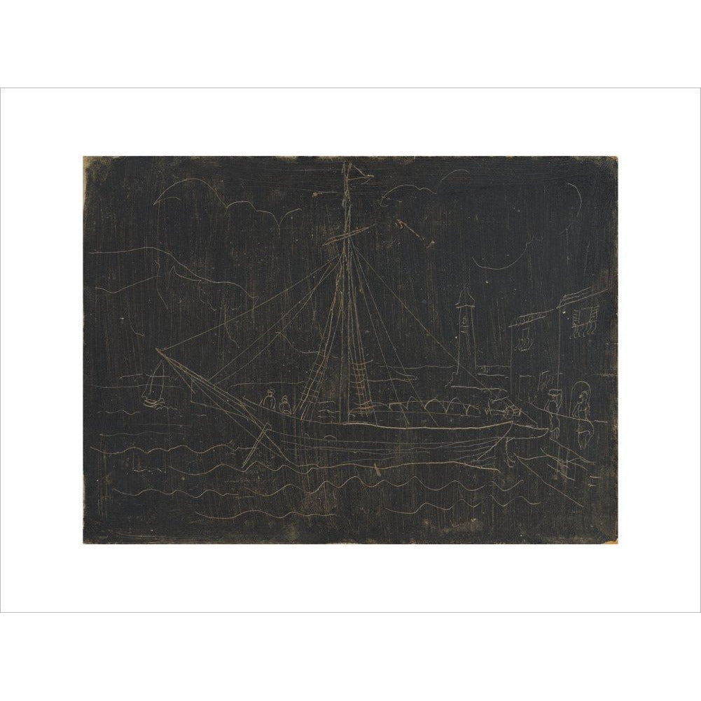 Ship in Harbour - Art print