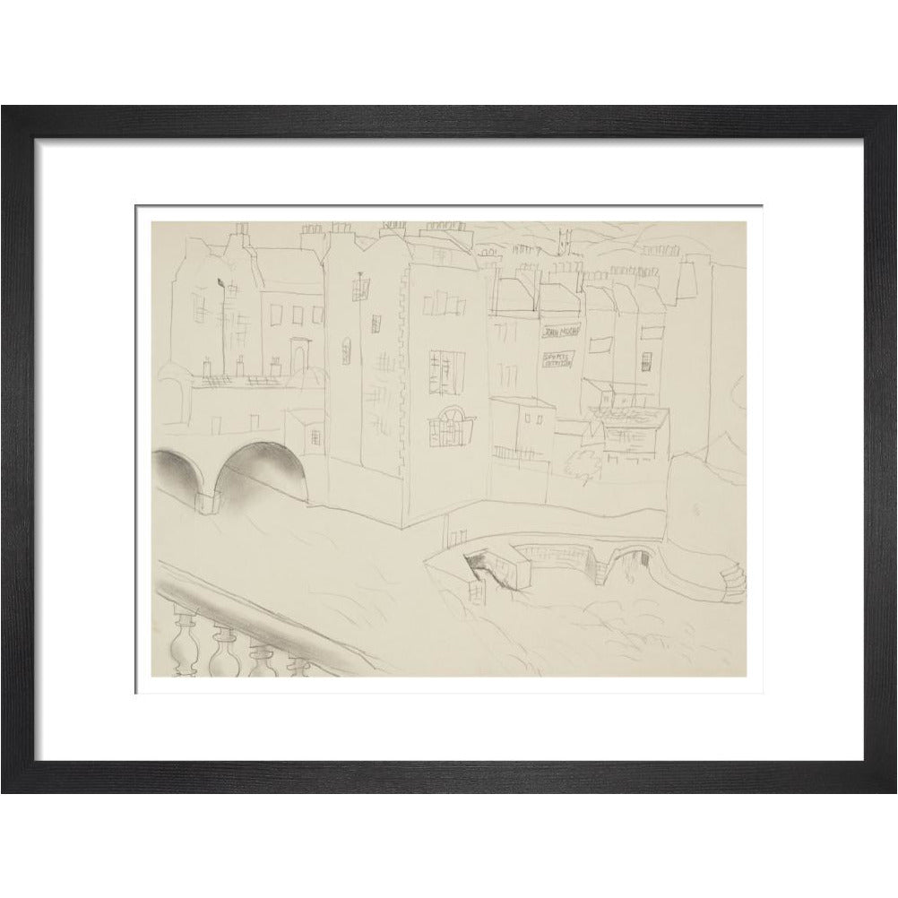 Houses and River, Bath - Art print