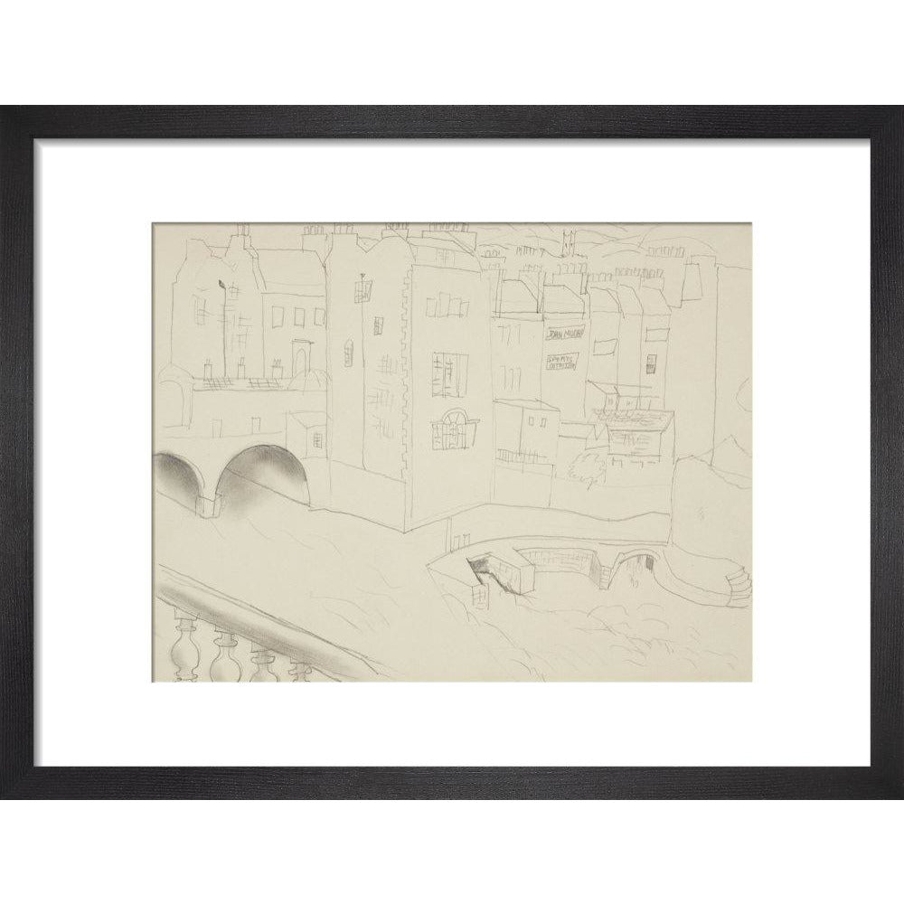 Houses and River, Bath - Art print