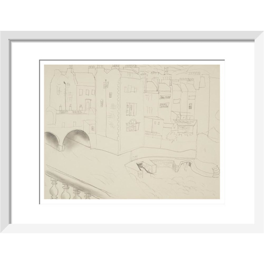 Houses and River, Bath - Art print