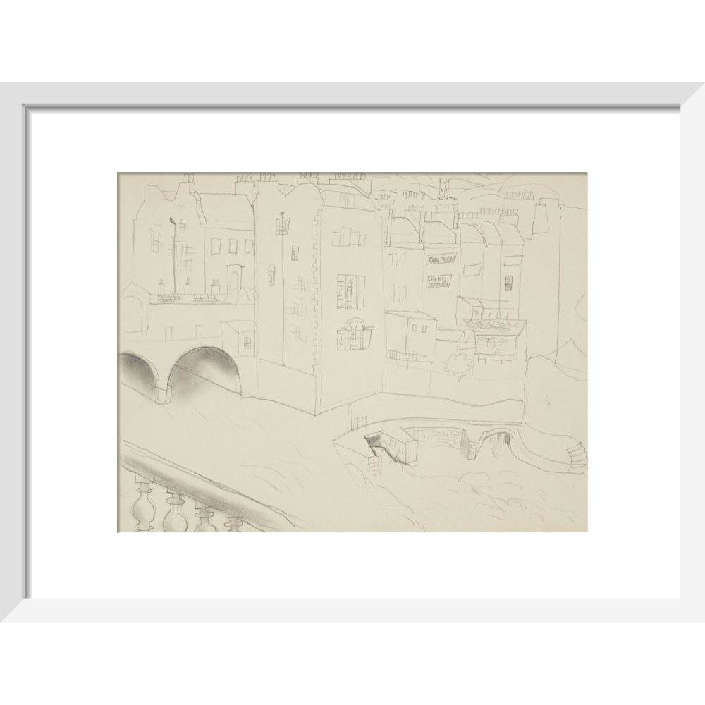 Houses and River, Bath - Art print