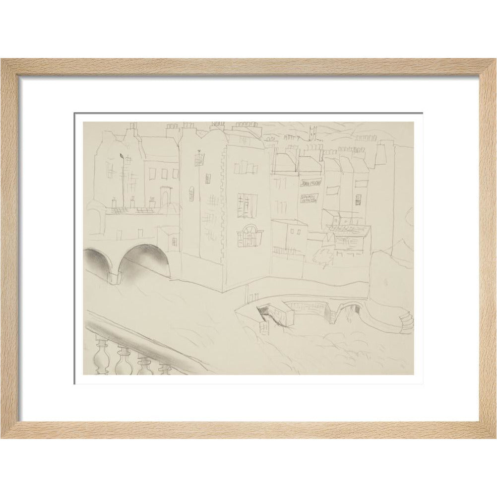 Houses and River, Bath - Art print
