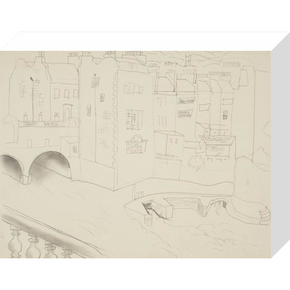 Houses and River, Bath - Art print