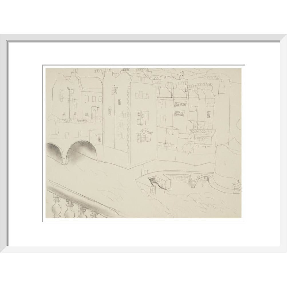 Houses and River, Bath - Art print