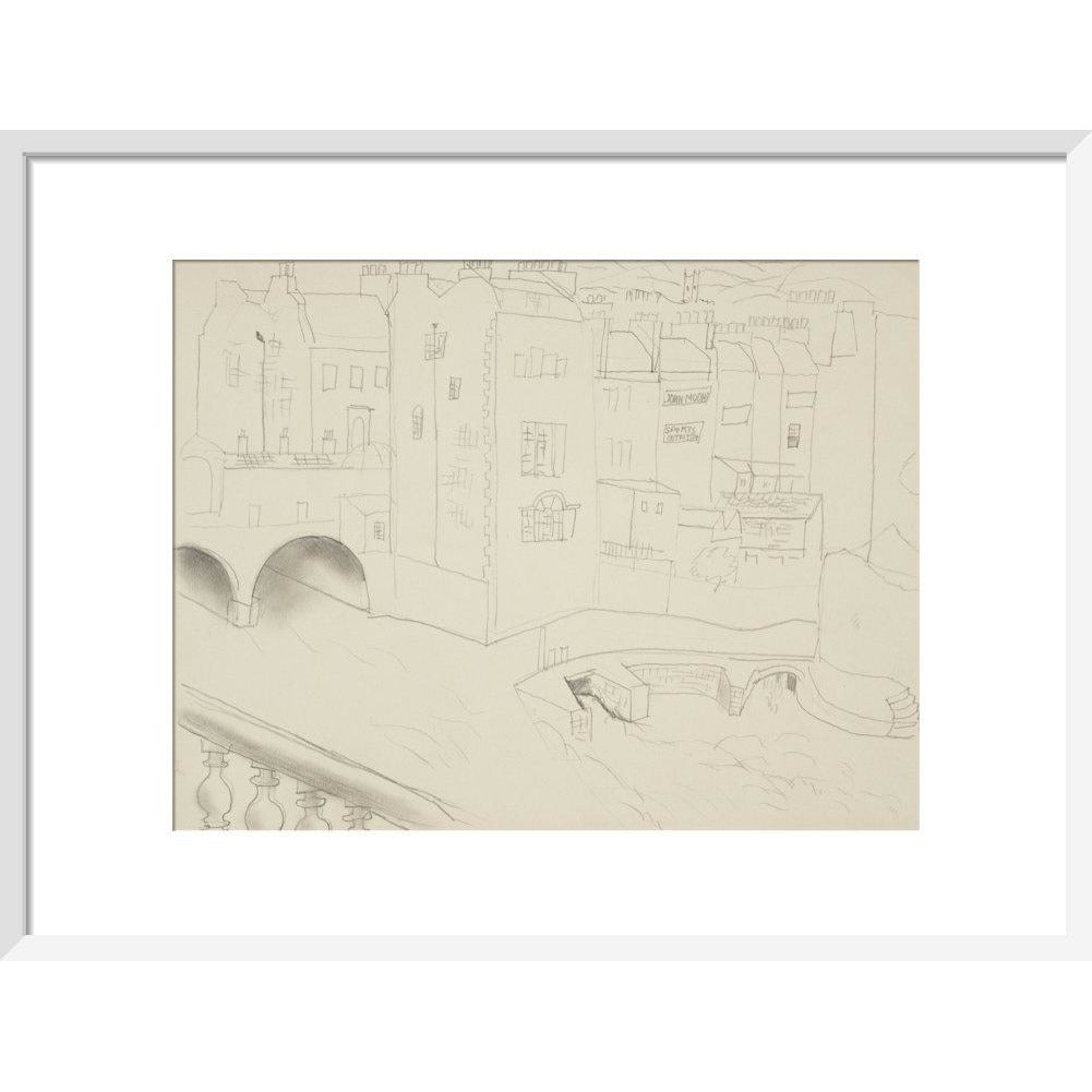 Houses and River, Bath - Art print
