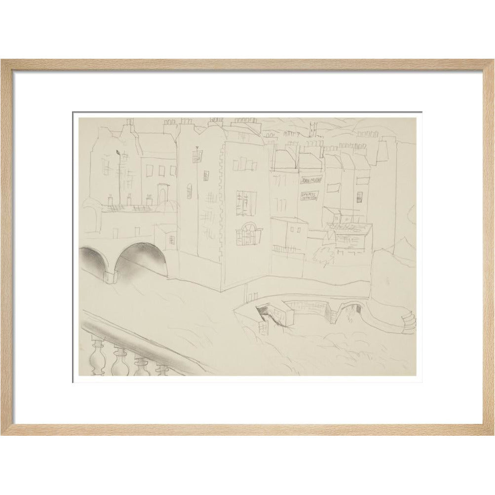 Houses and River, Bath - Art print