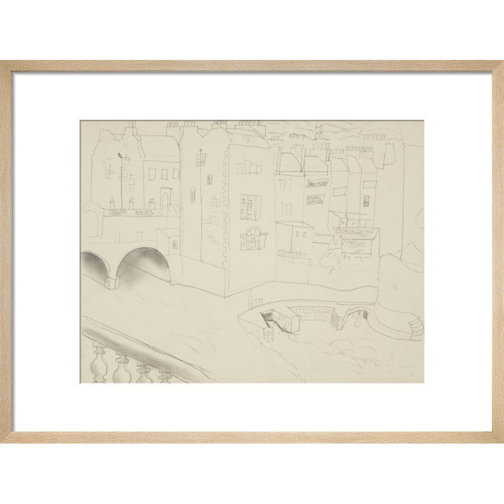 Houses and River, Bath - Art print
