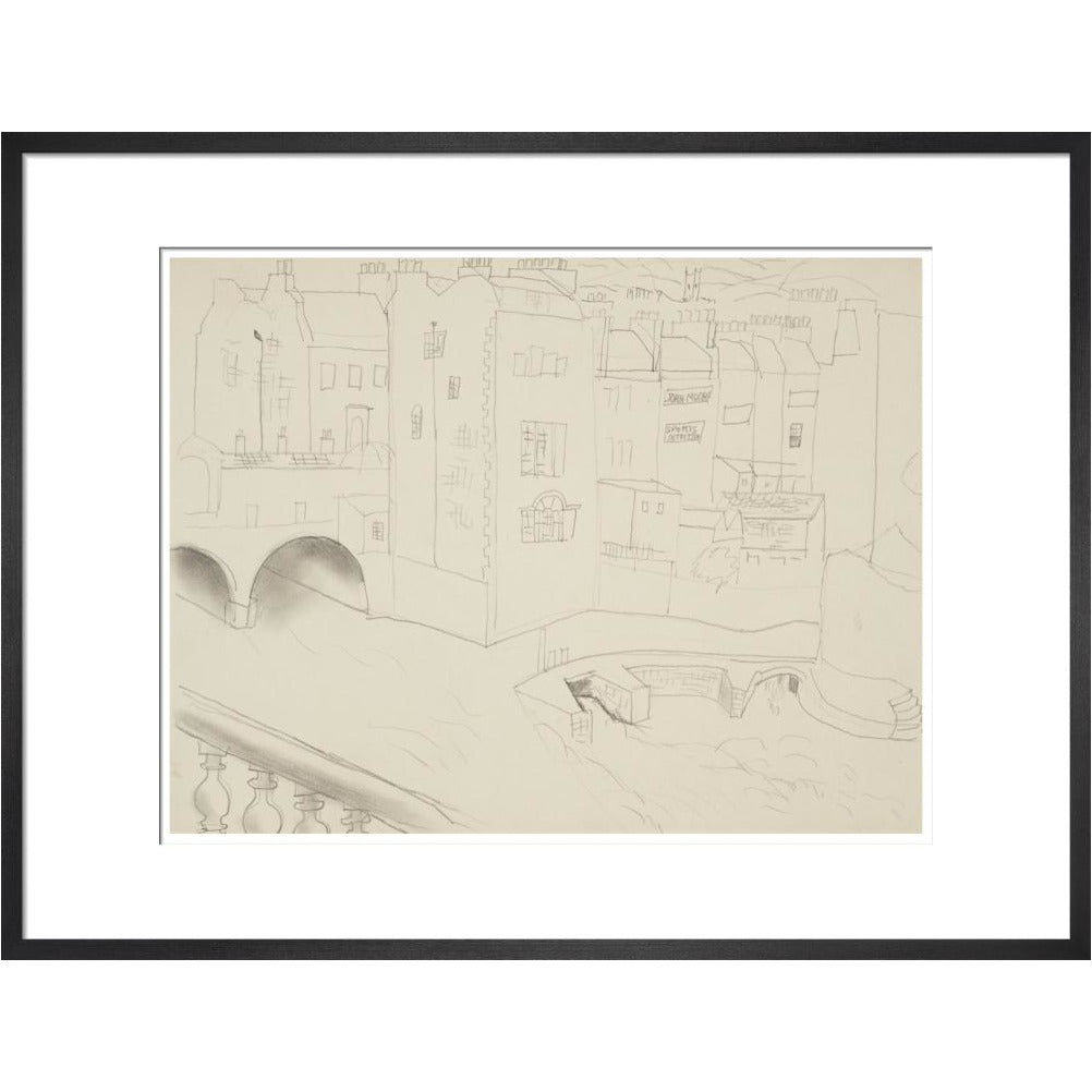 Houses and River, Bath - Art print