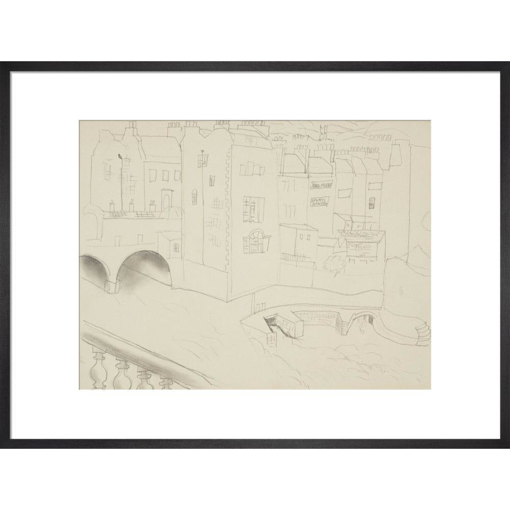 Houses and River, Bath - Art print