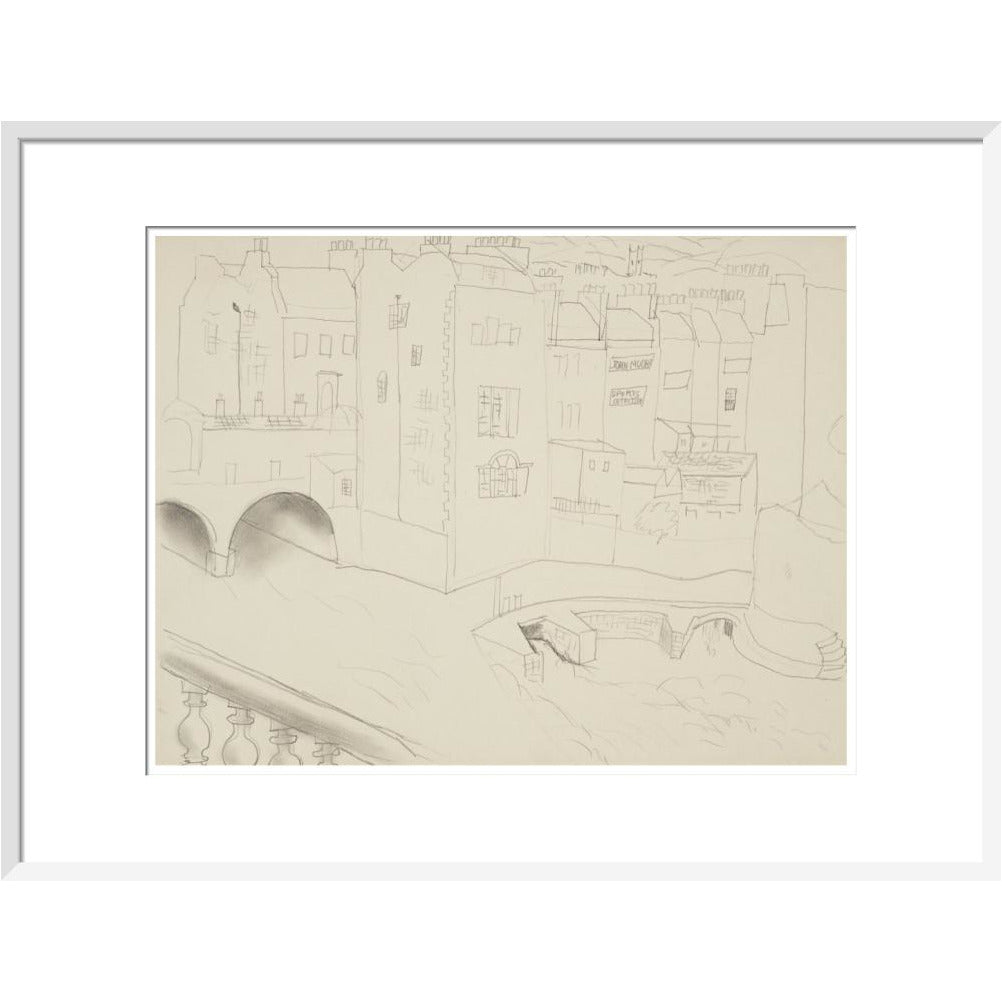 Houses and River, Bath - Art print
