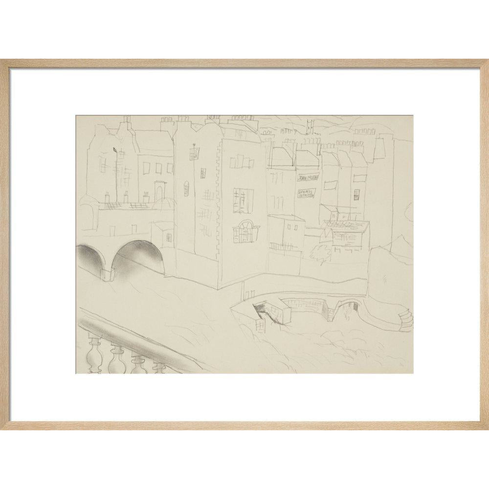 Houses and River, Bath - Art print