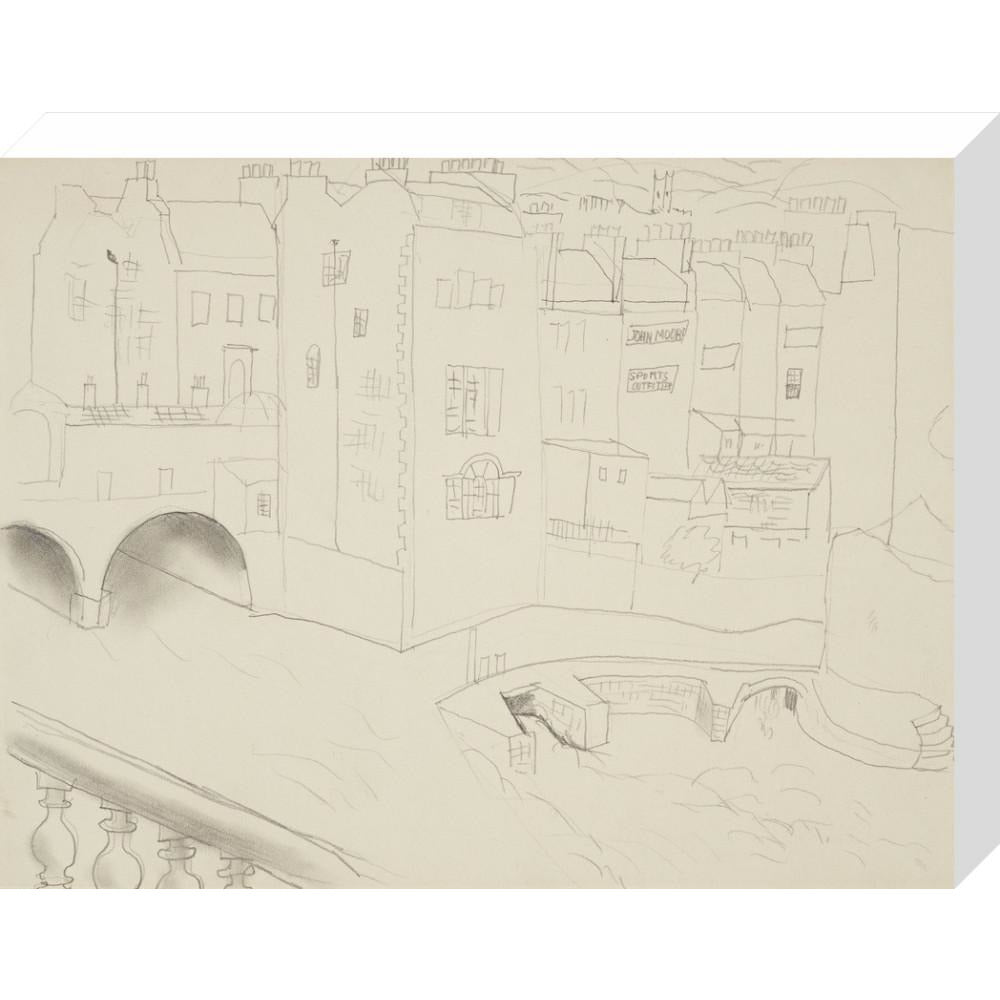 Houses and River, Bath - Art print