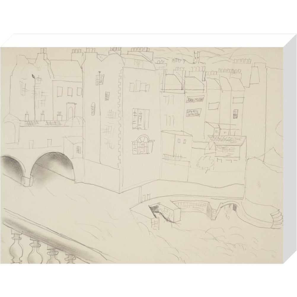 Houses and River, Bath - Art print