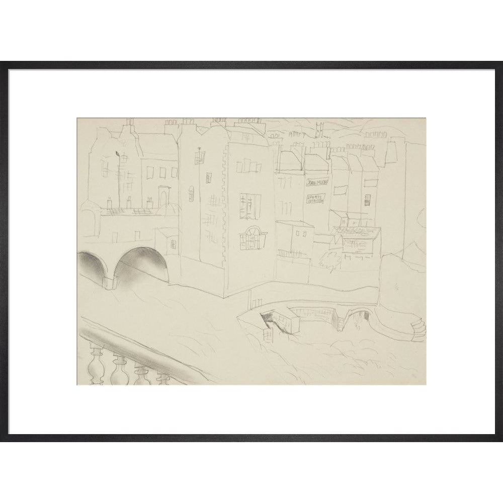 Houses and River, Bath - Art print