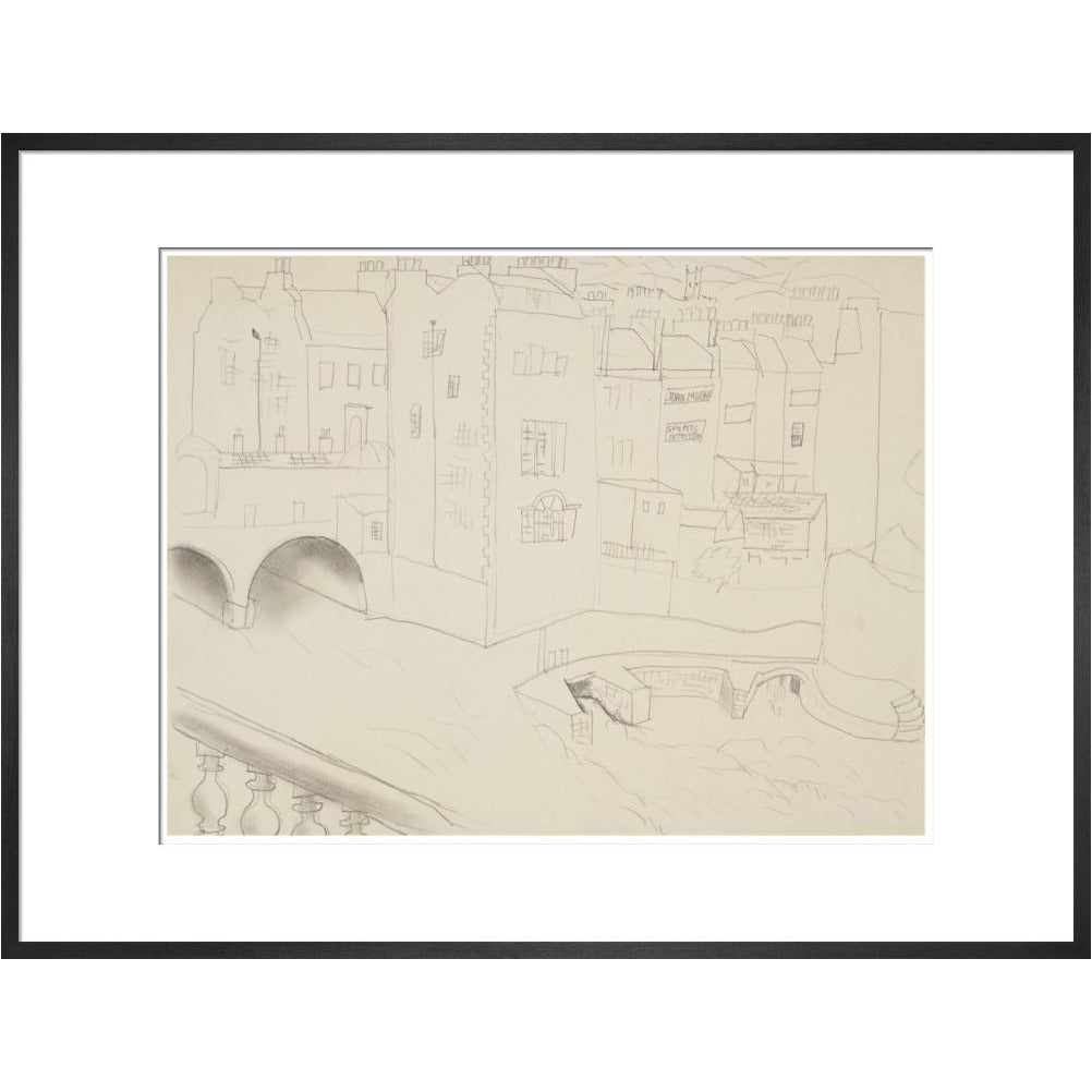 Houses and River, Bath - Art print