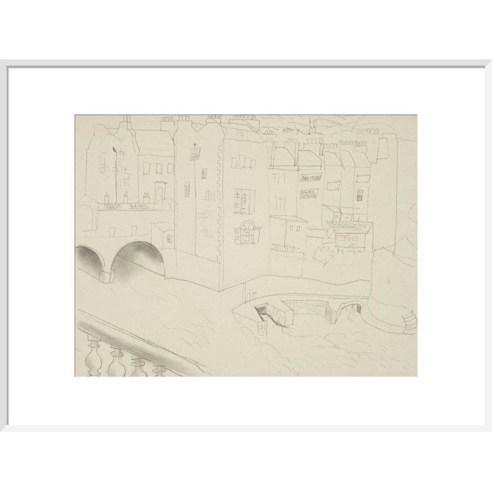 Houses and River, Bath - Art print