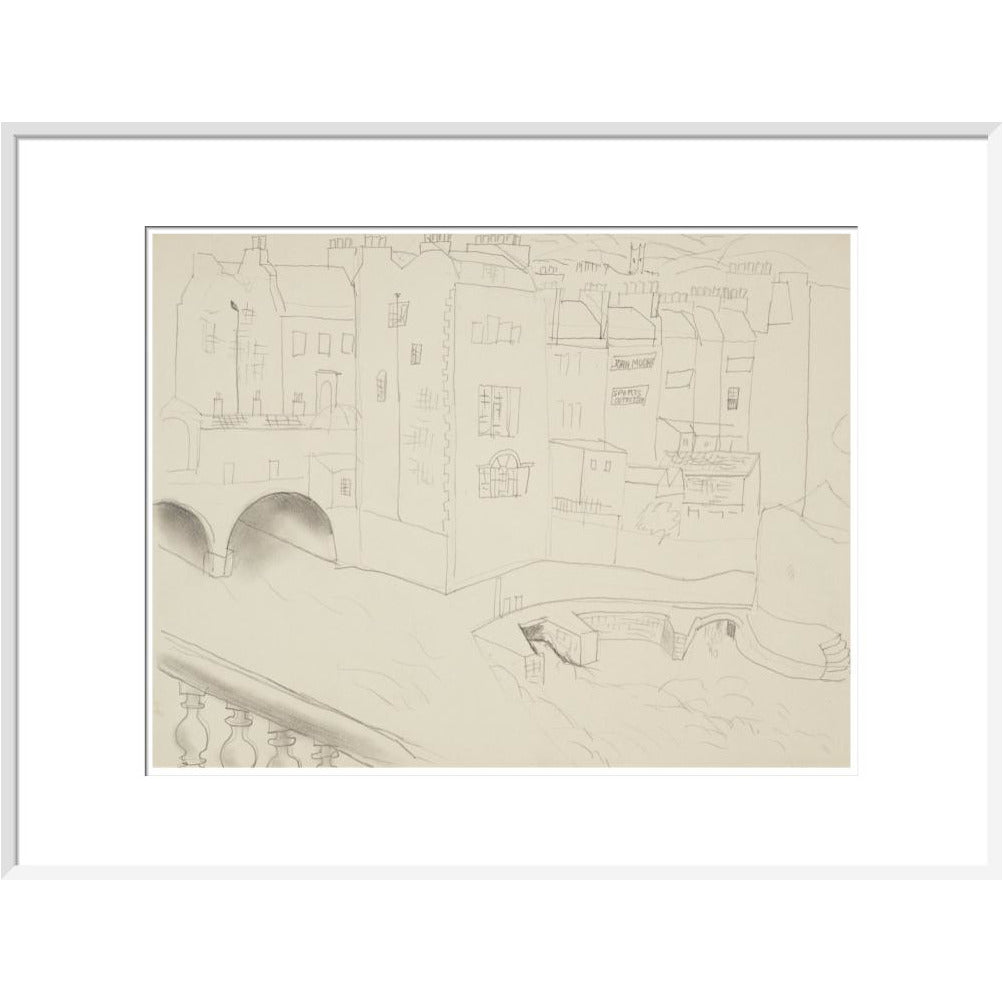 Houses and River, Bath - Art print