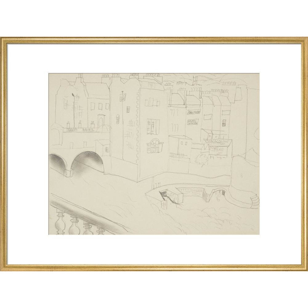 Houses and River, Bath - Art print