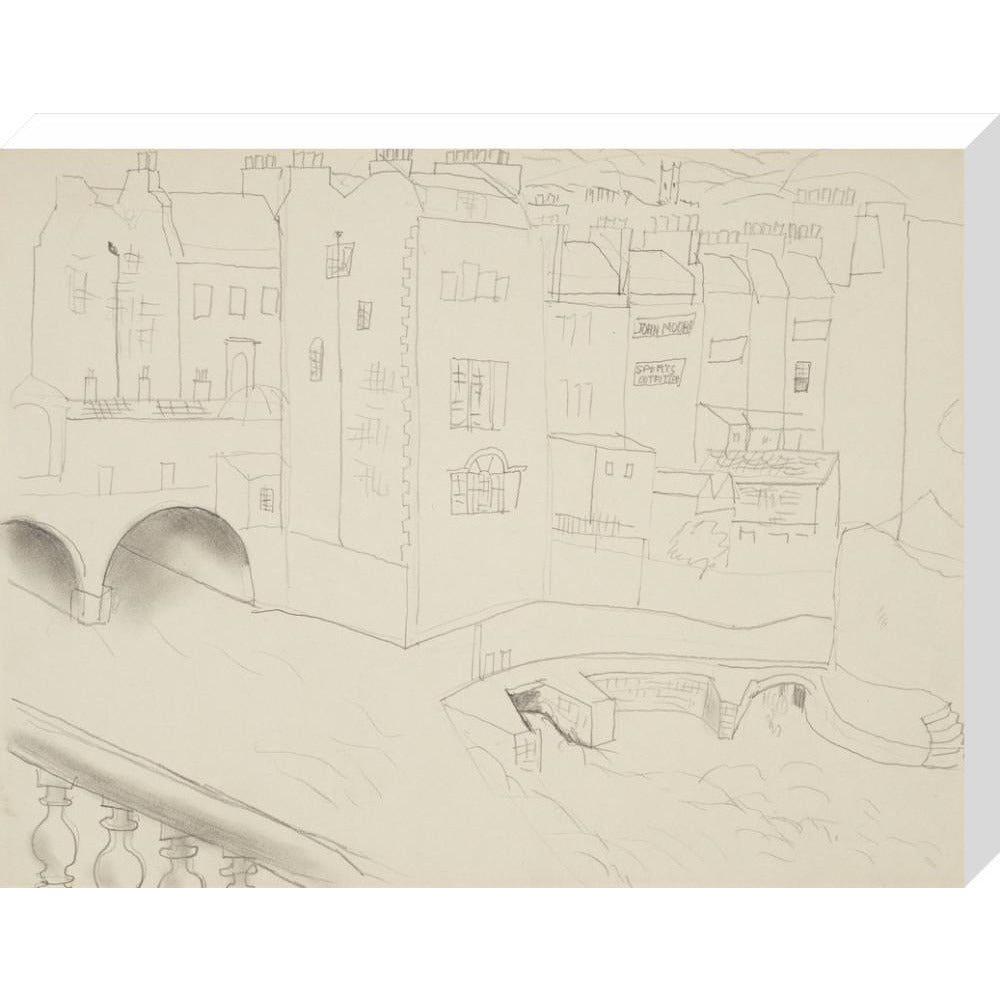 Houses and River, Bath - Art print