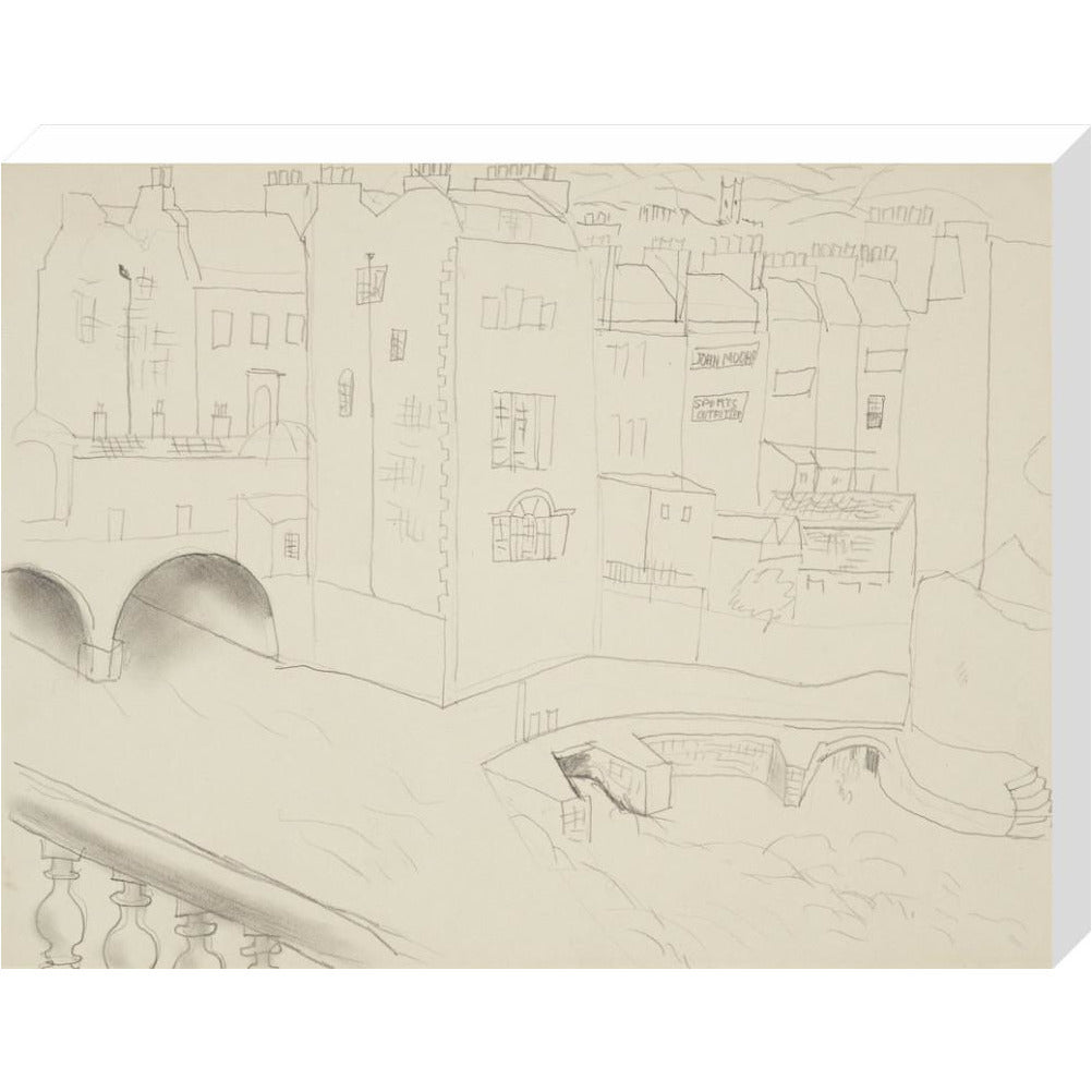 Houses and River, Bath - Art print