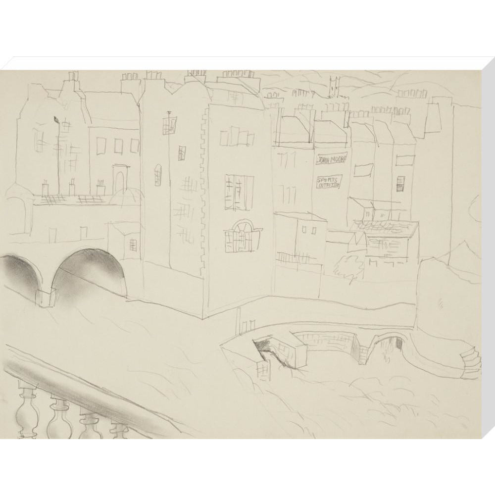 Houses and River, Bath - Art print