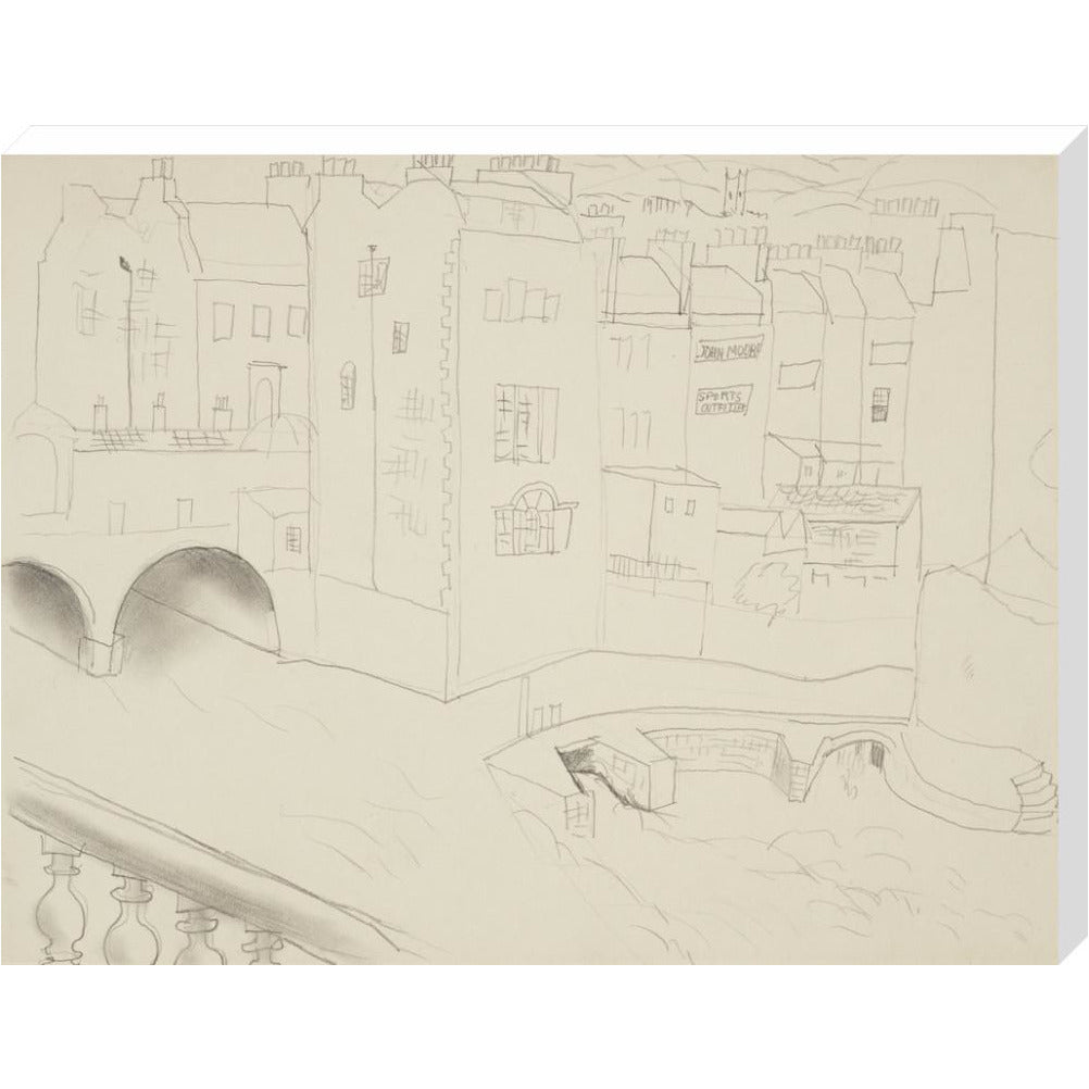 Houses and River, Bath - Art print