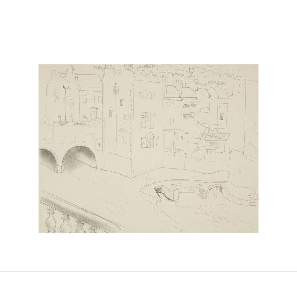 Houses and River, Bath - Art print