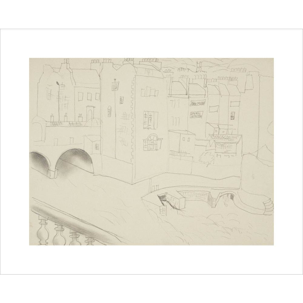 Houses and River, Bath - Art print