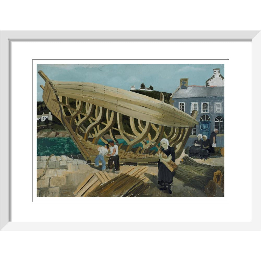 Building the Boat, Tréboul - Art print
