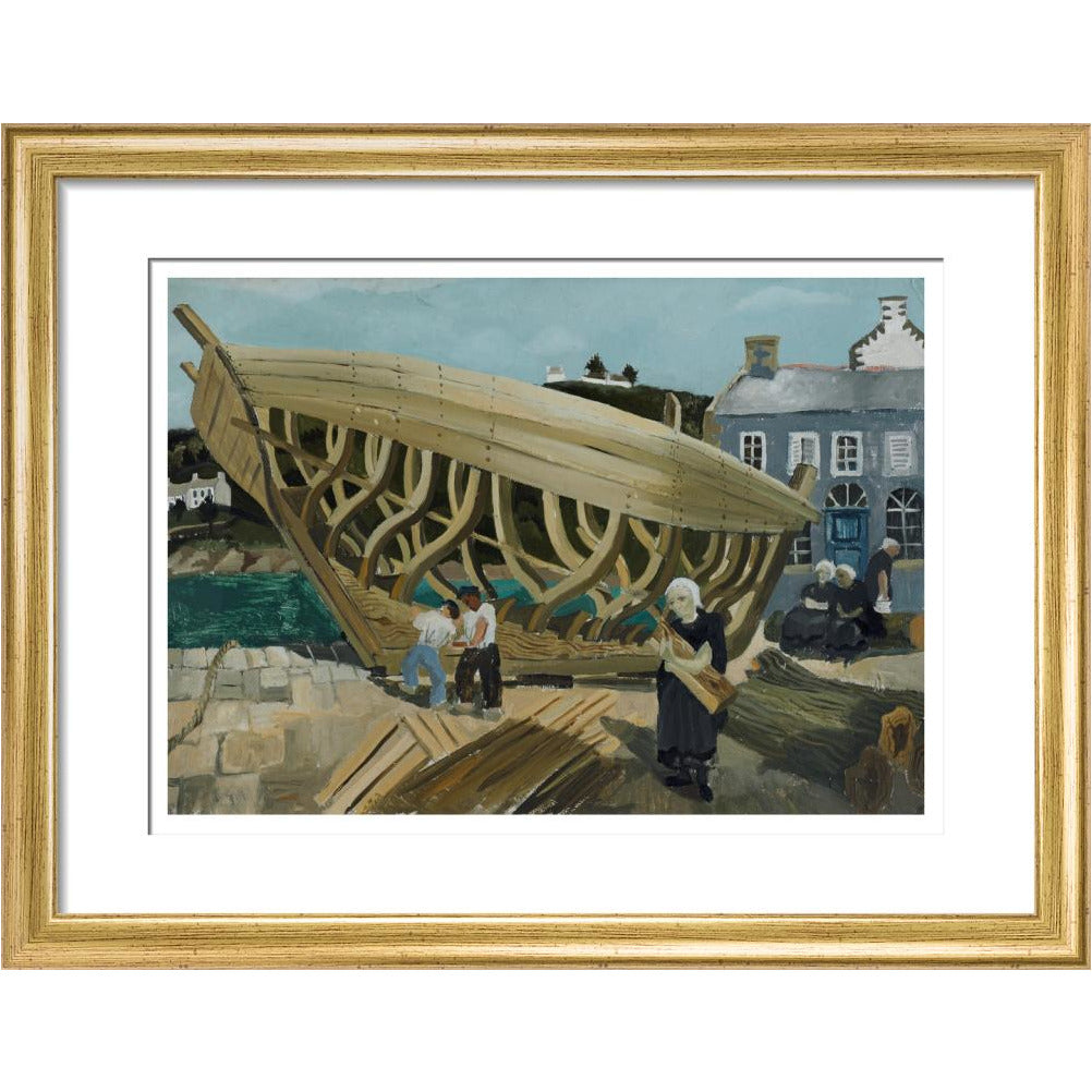 Building the Boat, Tréboul - Art print