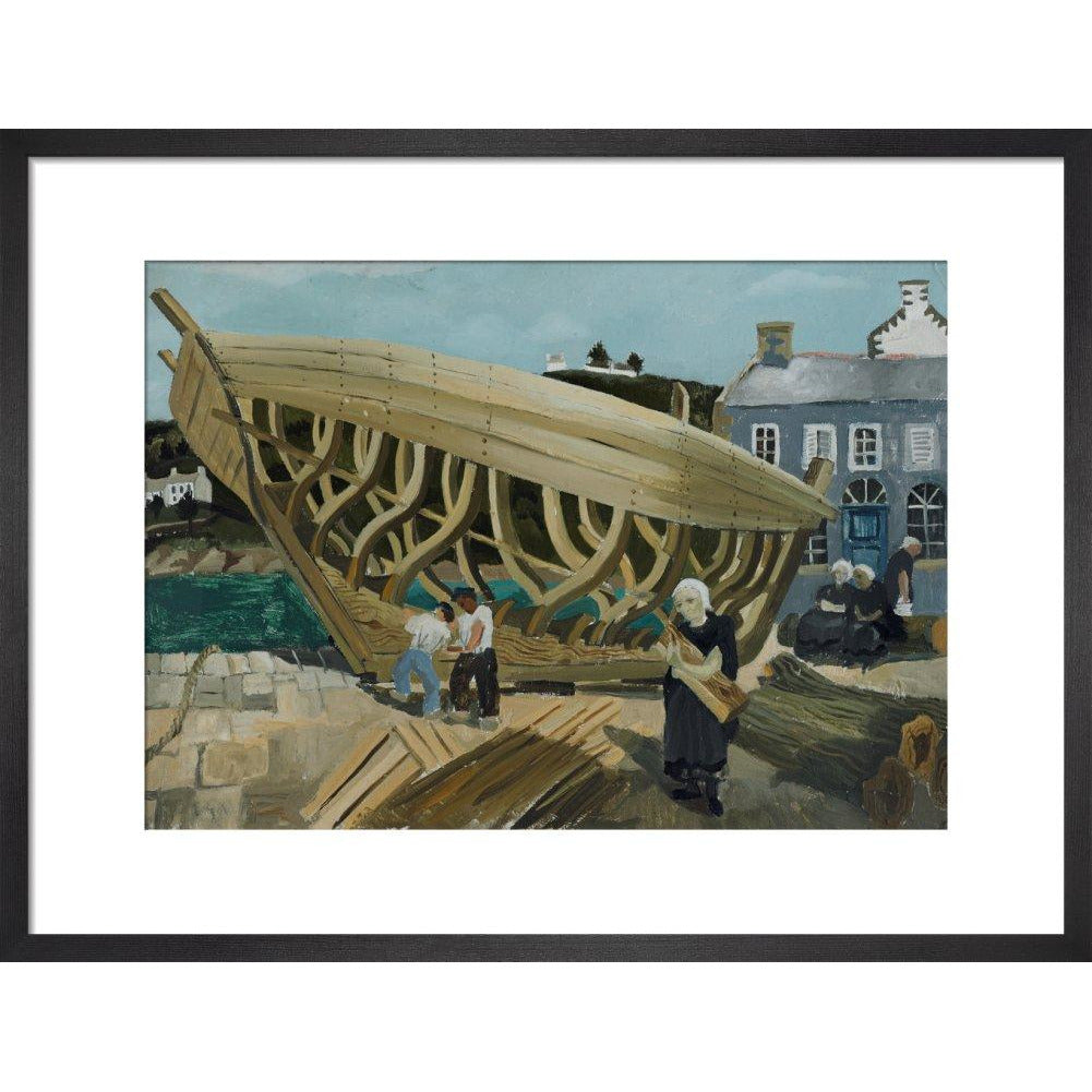 Building the Boat, Tréboul - Art print