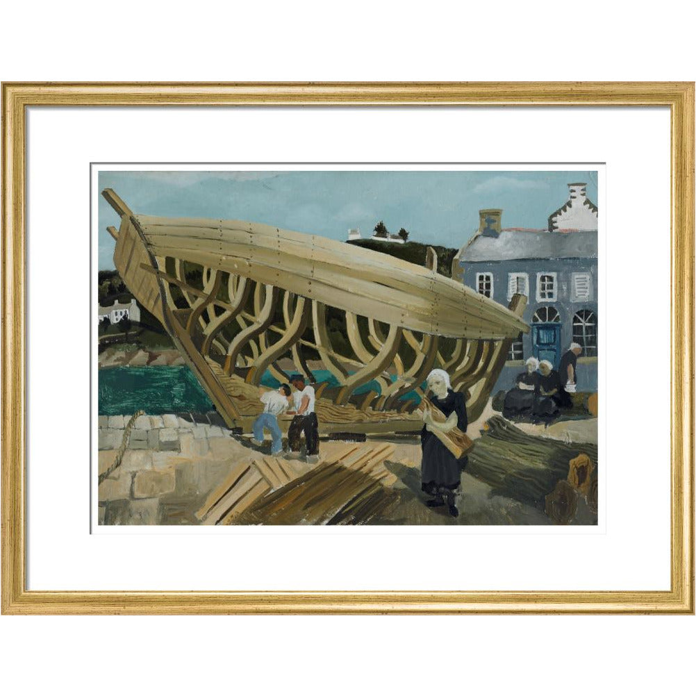 Building the Boat, Tréboul - Art print