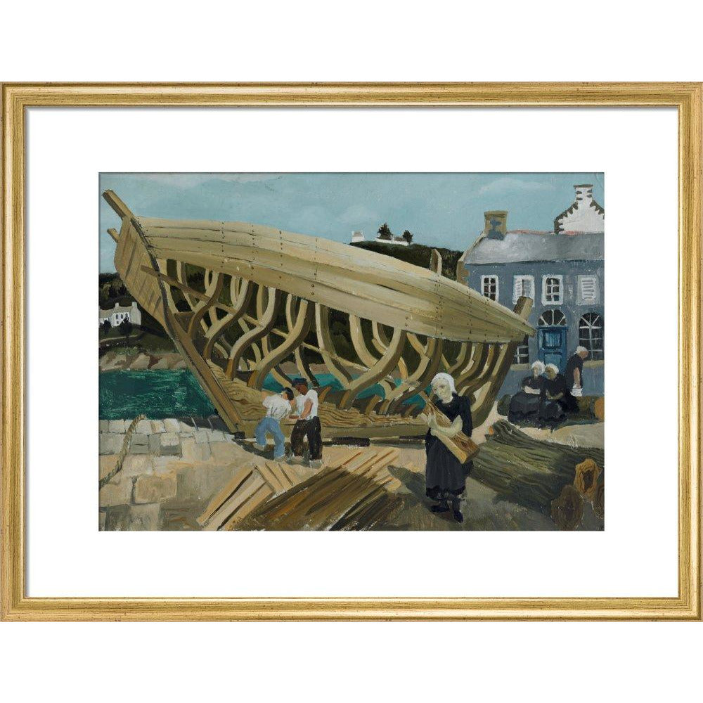 Building the Boat, Tréboul - Art print