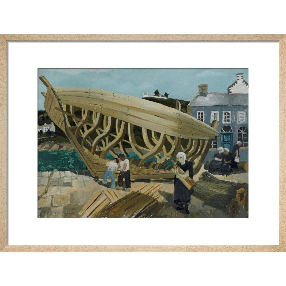 Building the Boat, Tréboul - Art print