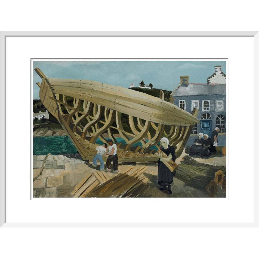 Building the Boat, Tréboul - Art print