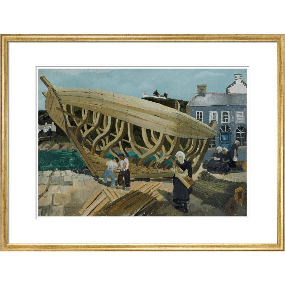 Building the Boat, Tréboul - Art print